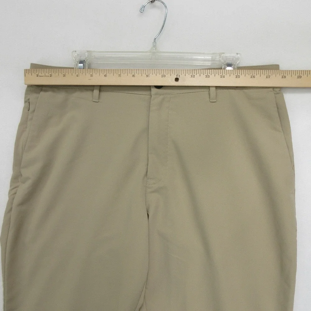 Banana Republic Men's Pants 34x34 Golf Khaki Tan Polyester Performance Stretch